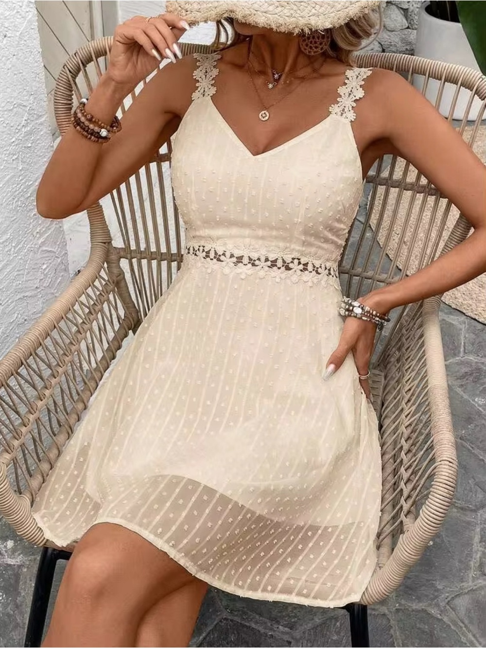Floral Cutout Vacation Dress